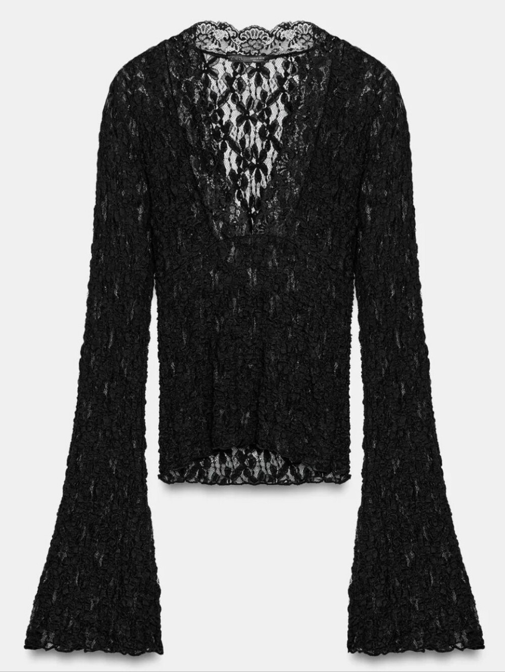 ZARA LACE BELL SLEEVE TOP - Picture 6 of 6